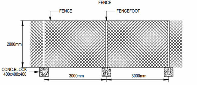 hot dip galvanized chain link fence system